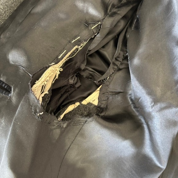 Vintage Crombie Overcoat Sz 44R Charcoal Gray Aberdeen Scotland Made in USA - Picture 4 of 9